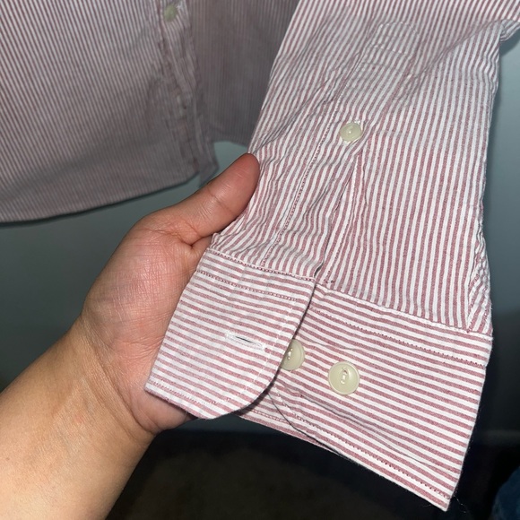 Hackett London Cotton linen blend striped slim fit button down - Picture 12 of 13